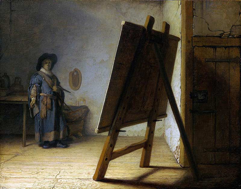 Rembrandt's painting, The Artist in His Studio